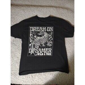 Lotus Fashion LA Black Tshirt Dream On Tiger Tshirt Large